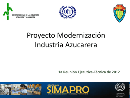 Proyecto Modernización Industria Azucarera