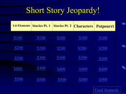 Jeopardy - We are SHS ~ Schaumburg High School