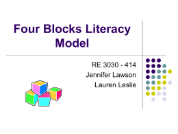 Four Blocks Literacy Model