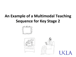 An example of a multimodal teaching sequence -