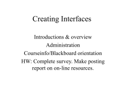 Creating User Interfaces - State University of New