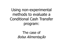 Using non-experimental methods to evaluate a