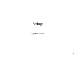 Strings - Brock University