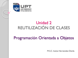 Unidad 2 REUTILIZACIÓN DE CLASES Programación