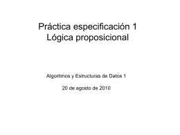 Práctica: Lógica proposicional – tipos básicos