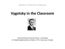 Vygotsky in my classroom