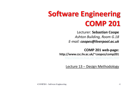 Software Engineering COMP 201