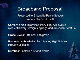 Broadband Proposal Presented to Greenville Public