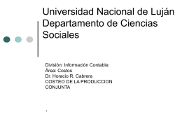Universidad Nacional de Luján Departamento de