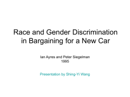Race and Gender Discrimination in Bargaining for a