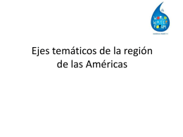 Ejes temáticos de la región de las Américas