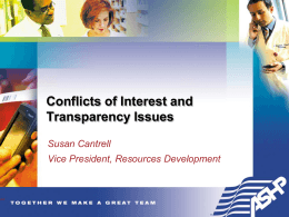 Conflicts of Interest in Research, Education, and