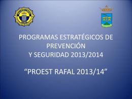 PLAN LOCAL DE PREVENCIÓN Y SEGURIDAD 2013/2014