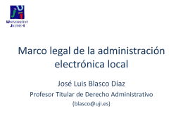 Marco legal de la administración electrónica local