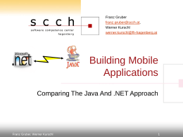 Building Mobile Applications - fh