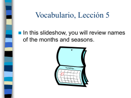 Vocabulario, Lección 5