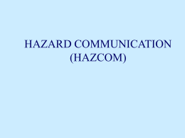 HAZARD COMMUNICATION