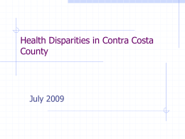 Community Health Indicators in Contra Costa County