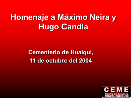 Homenaje a Máximo Neira y Hugo Candia