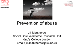 Prevention of abuse - King`s College London