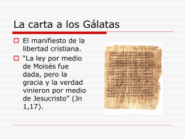 La carta a los Gálatas
