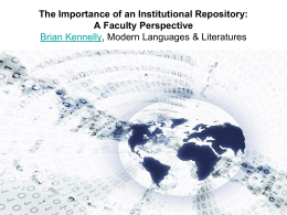 The Importance of an Institutional Repository: A