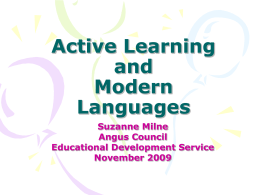Active Learning and Modern Languages
