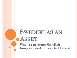 Swedish as an Asset
