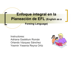 Enfoque integral en la planeación de EFL (English