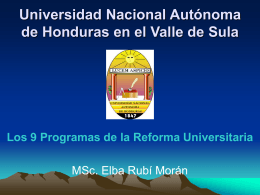 Universidad Nacional Autónoma de Honduras en el