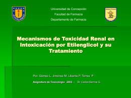 Mecanismos de Toxicidad Renal en Intoxicación por