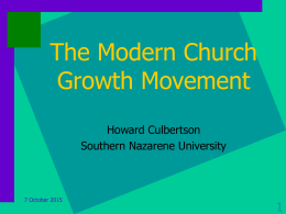 The Church Growth Movement