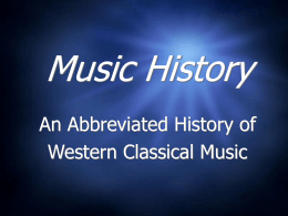 Music History - Junípero Serra High School
