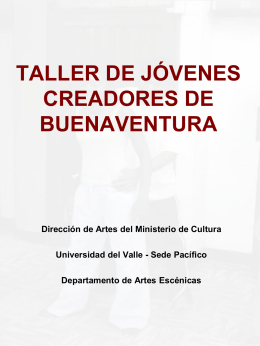 TALLER DE JÓVENES CREADORES DE BUENAVENTURA