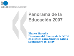 Panorama de la Educación 2007