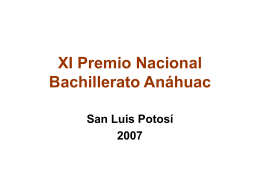XI Premio Nacional Bachillerato Anáhuac