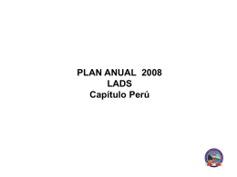 PLAN ANUAL 2008 LADS Capítulo Perú