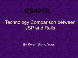 Technology Comparison between JSP and Rails