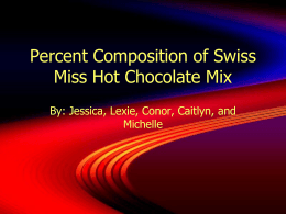 Percent Composition of Hot Chocolate Mix