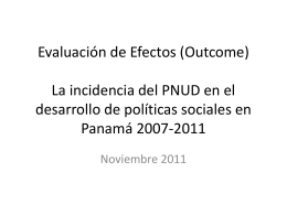 EVALUACIÓN DE UNDAF EN PANAMÁ 2007-2011
