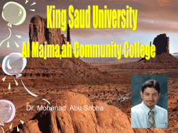 الشريحة 1 - Home - KSU Faculty Member websites