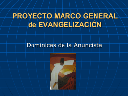 PROYECTO MARCO GENERAL de EVANGELIZACIÓN