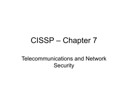CISSP – Chapter 7 - Paladin Group, LLC