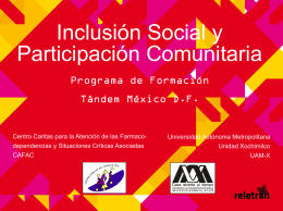 Participación Comunidad Inclusión Social