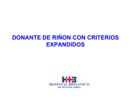 DONANTE DE RIÑON CON CRITERIOS EXPANDIDOS