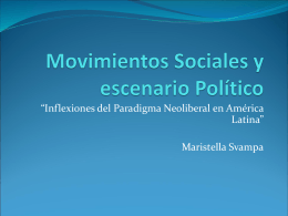Movimientos Sociales y escenario Político