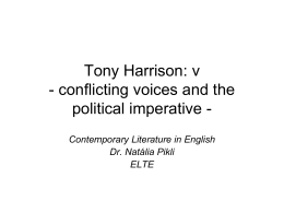 Tony Harrison: v