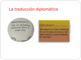 La traducción diplomática