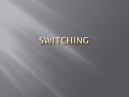 Switching - Cochise College
