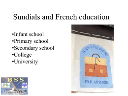 Sundials in french education